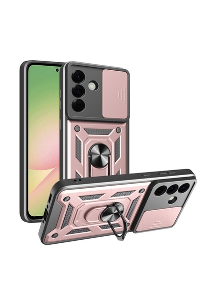 SKYDDAR INNOVATION Carcasă pentru Samsung Galaxy A56 5G, CamShield, roz, set ...