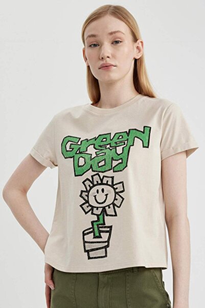 DeFacto Coool Regular Fit Bisiklet Yaka Baskılı Kısa Kollu Tişört C3805AX24SM