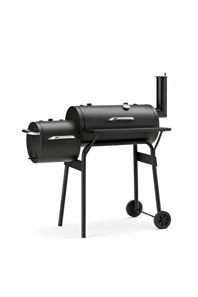 PROCART Grătar cu cărbune, 2 compartimente, grătar și afumătoare, raft, coș d...