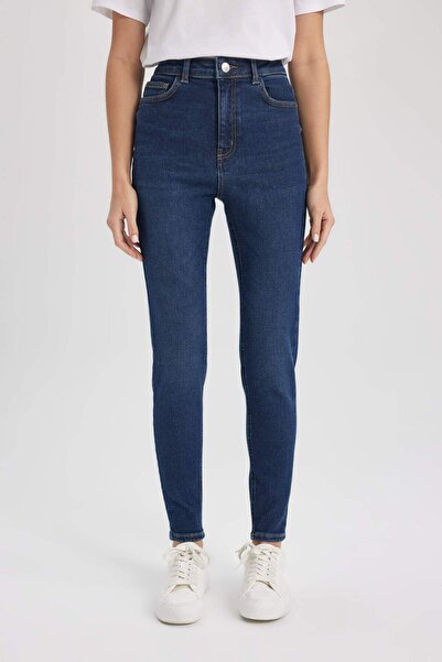 DeFacto Anna Skinny Fit Висока талия Тесни крачоли Дълги дънки B6505AX24SP