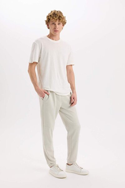 DeFacto Regular Fit Slim Sweatpants Zipper Pockets Waist Lace-Up Elastic Leg ...