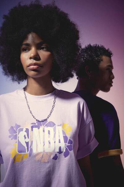 DeFacto Tricou cu mânecă scurtă NBA Wordmark Oversize guler rotund B3960AX24SP