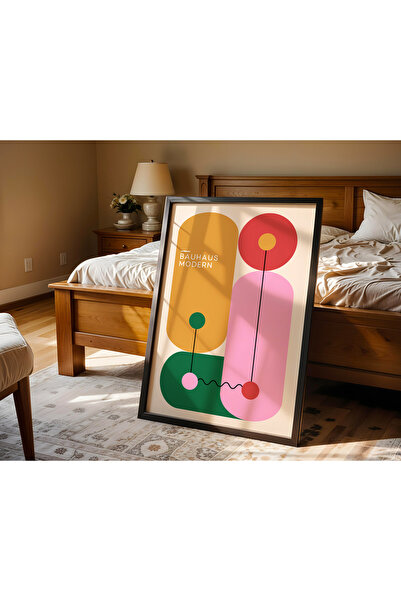 KALİA HOME Bauhaus Modern Minimalist Çerçeveli Poster – Dekoratif Duvar Tablosu