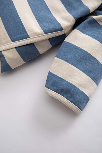 DeFacto Kız Bebek Bisiklet Yaka Çizgili Sweatshirt C2402A524SP