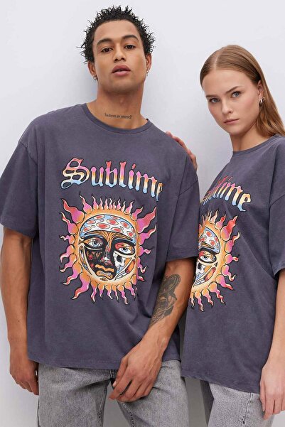 DeFacto Унисекс Ramones Oversize широка кройка с велосипедна яка, къси ръкави...