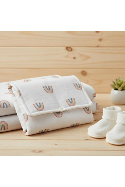 jr.bunnies حقيبة موسلين قابلة للفتح، مصنوعة من القطن بنسبة 100%، مع مسند للرأ...