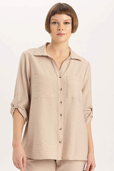 DeFacto Cămașă cu mânecă lungă, cu croială obișnuită, basic M9407AZ24SP