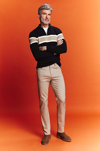 DeFacto Satin Trousers Regular Fit Straight Leg Long Length B1879Ax23Au