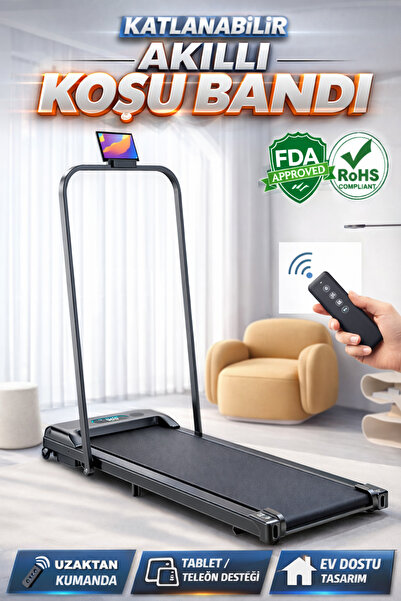 Tisul 2hp Motor Yürüme Ve Koşu Bandı 7 katmanlı  Uzaktan Kumandalı Portatif K...