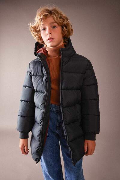 DeFacto Boy's Water Repellent Hooded down Jacket Coat A2258A823Wn
