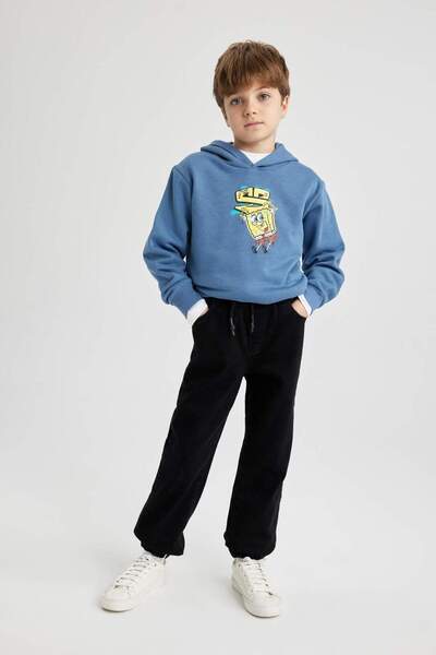 DeFacto Boy's Waist Lace-Up Elastic Leg Pocket Jogger Jean Trousers B2993A823Wn