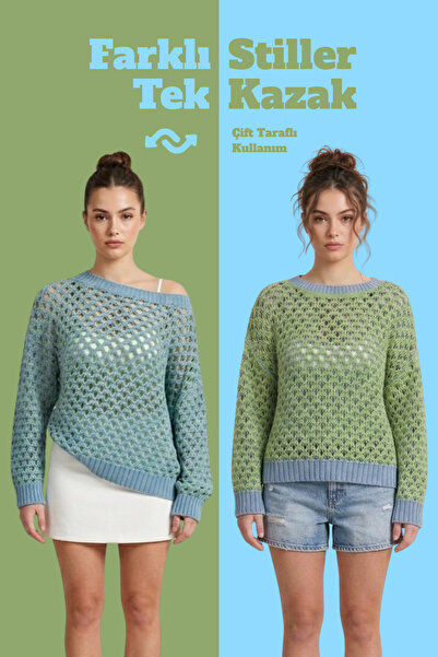 Neden Tekstil Çift Taraflı Triko Kazak Özel Tasarım İki Yönlü Kullanımlı File...
