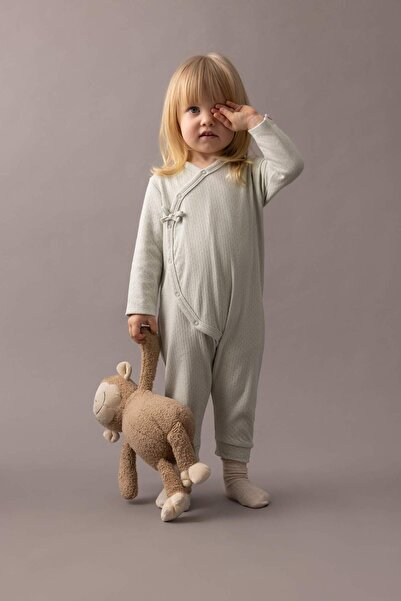 DeFacto بذلة طويلة الأكمام لحديثي الولادة للفتيات الصغيرات B9659A524SP