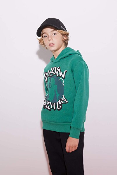 DeFacto Jungen NBA Boston Celtics Kapuzenpullover dicker Sweatshirt B4909A823WN