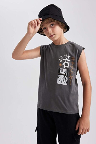 DeFacto Boy's Crew Neck Printed Singlet B1282A823Hs