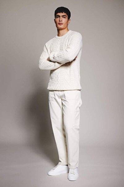 DeFacto بنطلون قماش صيفي بقصة مستقيمة وقصة عادية B2156ax24sp