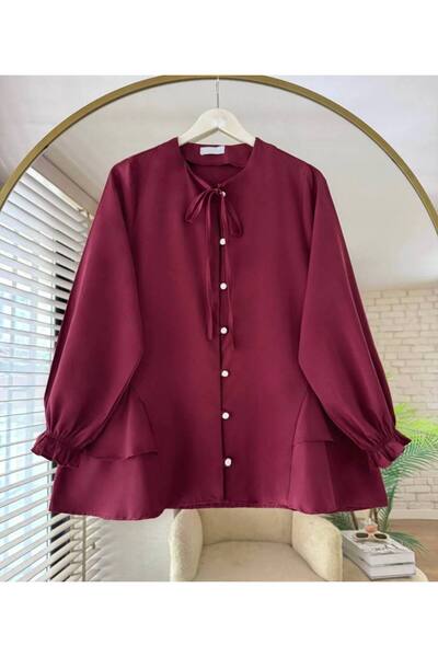 by nursel çiçek Women's Trend Shoulder Detailed Shirt (Product Is Wide Fit)