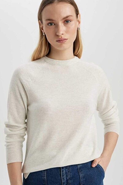 DeFacto Πουλόβερ με κανονική εφαρμογή, λαιμόκοψη ποδηλάτου, βασικό απλό πλεκτ...