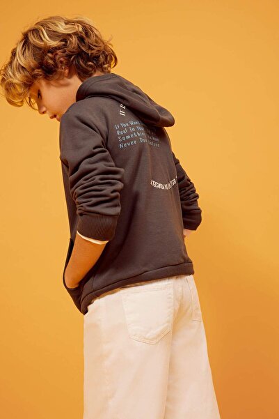 DeFacto Bedrucktes Kapuzen-Sweatshirt für Jungen mit Rücken B5487A823WN