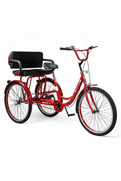 ALBADER 26 Inch Adult Tricycle, Three Wheel Bike with Rear Passenger Seat, Ba...