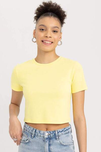 DeFacto Tricou Crop de bază cu mânecă scurtă Coool T9631AZ23SM