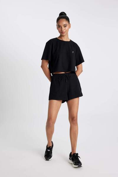 DeFacto Standard Fit Athlete Short Leg Rib Knit Shorts A9919Ax23Hs