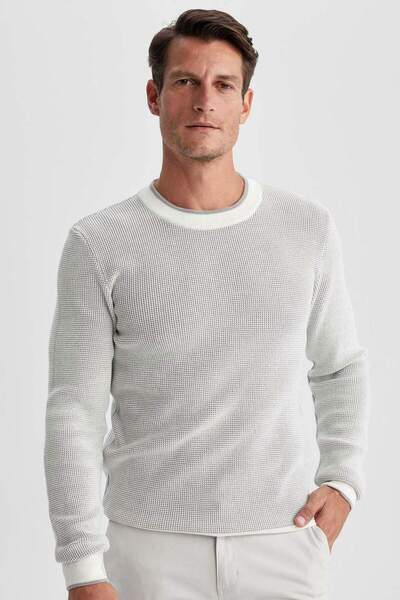 DeFacto Pulover de tricotaj cu decolteu crew cu croiala standard B0923AX23WN