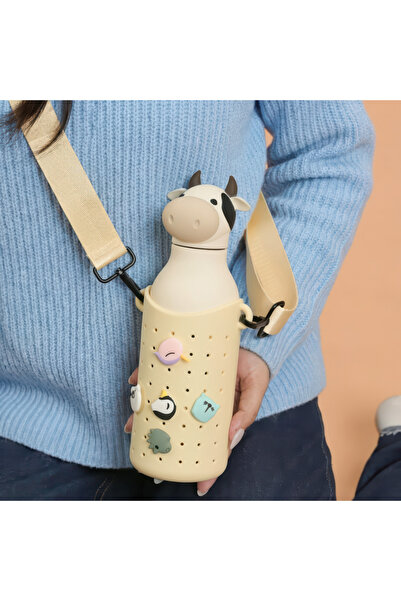 Asobu Bestie Set of 2 – Willow the Cow Stainless Steel Children's Water Bottl...