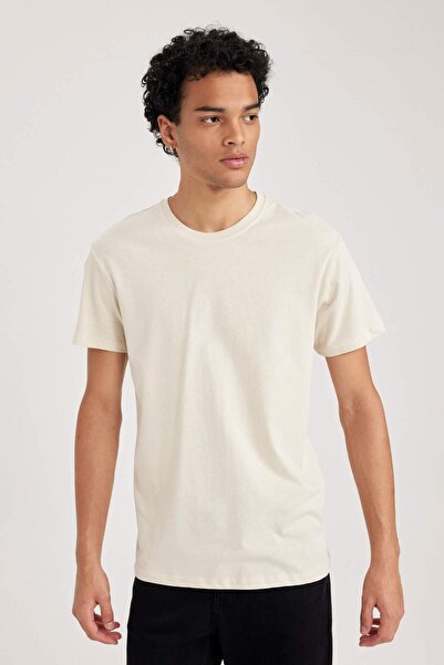 DeFacto 100% Βαμβακερό Slim Fit Basic T-Shirt B0653AXNS