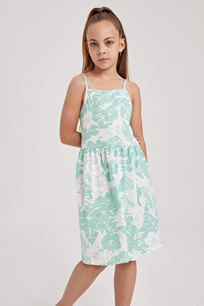 DeFacto Φόρεμα με σχέδια από βαμβάκι για κορίτσια B0674A8NS
