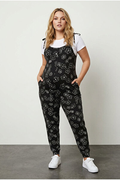 Stil Diva Plus Size Maternity Skinny Leg Rope Tie Strap Floral Patterned Maxi...