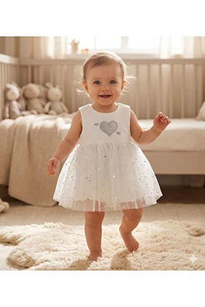Nayinom Attan Çıtçıtlı tütü Etekli Pamuklu Bebek Elbise