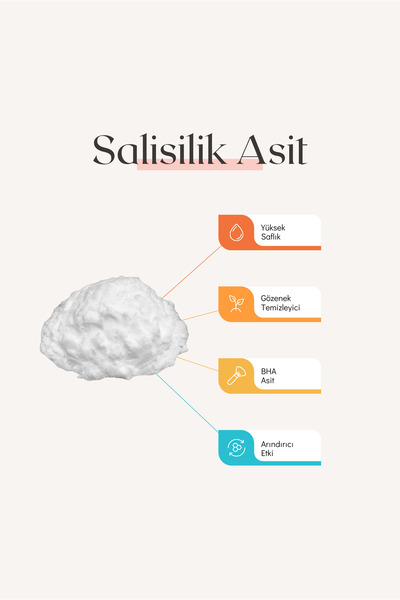 Nadir Kimya Salisilik Asit 50 Gr - (Salicylic Acid) - BHA Kozmetik Hammadde