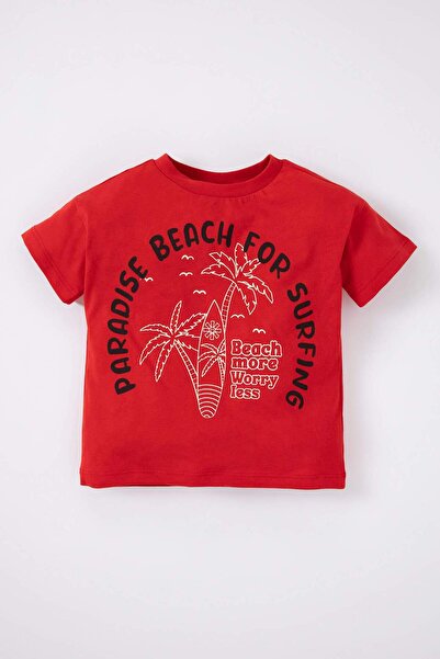 DeFacto Baby Boy Patterned Short Sleeve T-Shirt Z6951A223Hs