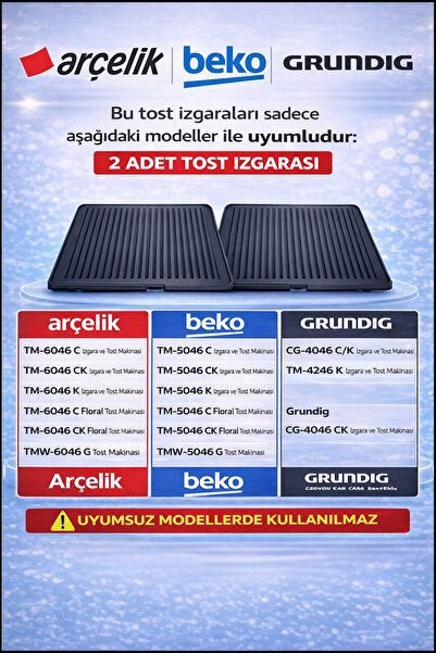 Arçelik Arçeli̇k Tm - 6046 Ck Grill Plate (2 Pieces)