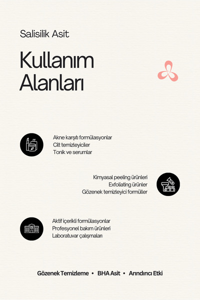 Nadir Kimya Salisilik Asit 50 Gr - (Salicylic Acid) - BHA Kozmetik Hammadde
