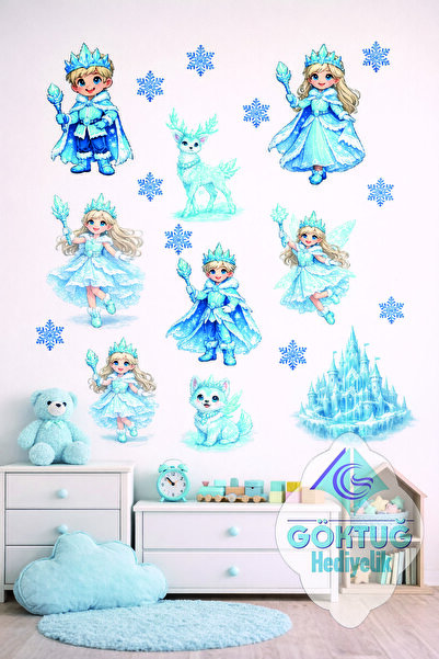 An Ice Fairy Princess Frozen Nursery Baby Room Wall Sticker (100X30)