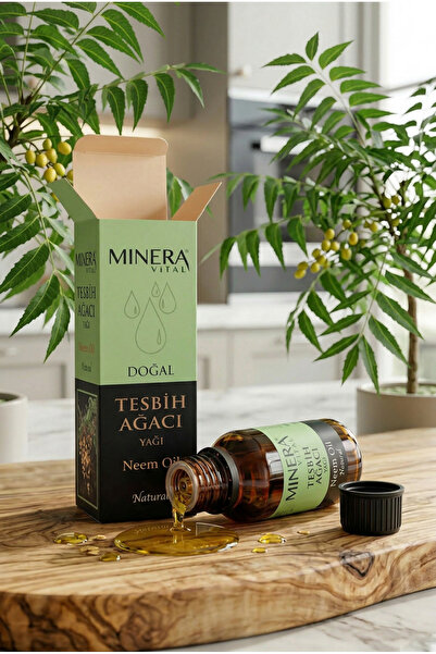 MİNERA VİTAL Tesbih Ağacı Yağı 20 ml (Neem Oil) Damlalıklı Cam Şişe