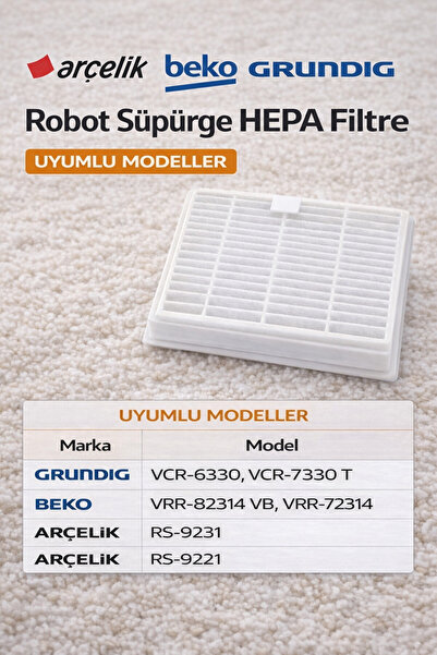 ÖZ BEYAZ EŞYA GRUNDİG VCR-7330 Robot Süpürge Hepa Filitre