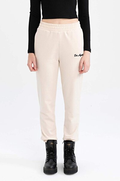 DeFacto Coool Παντελόνι jogger Φούτερ Παντελόνι ίσιο με τύπωμα με ελαστικό τε...