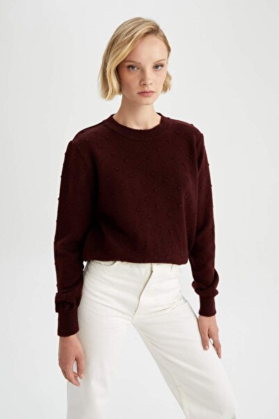 DeFacto Relax Fit Crew Neck Sweater T7654Az22Wn