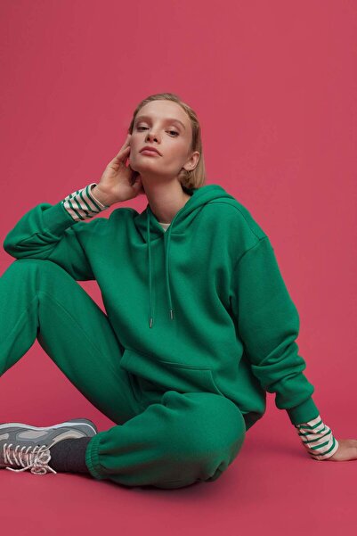 DeFacto Běžná mikina s kapucí z hrubé látky W1240AZ22AU