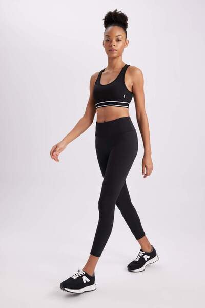 DeFacto DeFactoFit Standart Fit Yüksek Bel Sporcu Ağır Kumaş Tayt U1737AZ22SP