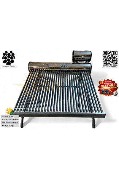 Sönmez Solar 30x Krom Basınçlı Vakum Tüplü Güneş Enerji Sıcak Su Sistemi (KAP...