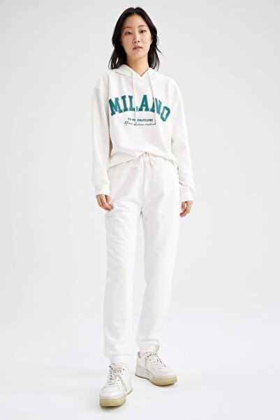 DeFacto șnur în talie cu buzunare Pantaloni de trening Relax Fit pantaloni jo...