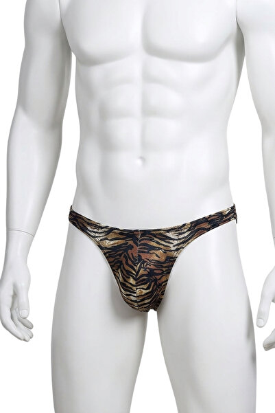 Lingerie and Fashion Style Tiger Print Men's Briefs