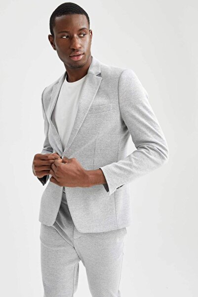 DeFacto Slim Fit texturované sako W9254AZ22SP