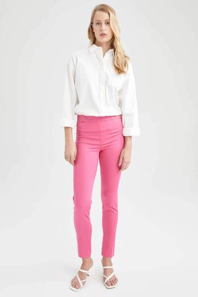 DeFacto Παντελόνι Σατέν ίσιας γραμμής Valentina Cigarette J8743AZ22SM