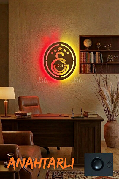 LED LEVEL Ledli taraftar Tablo Sarı Kırmızı Anahtarlı Adabtörlü