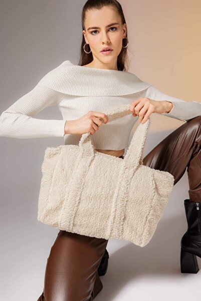 DeFacto Damen-Umhängetasche aus Kunstfell W7983AZNS